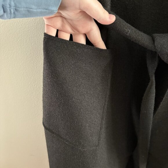 TheKorner Anthropologie One Size Black Wool Blend Belted Flora Longline Vest NWT - Picture 6 of 15